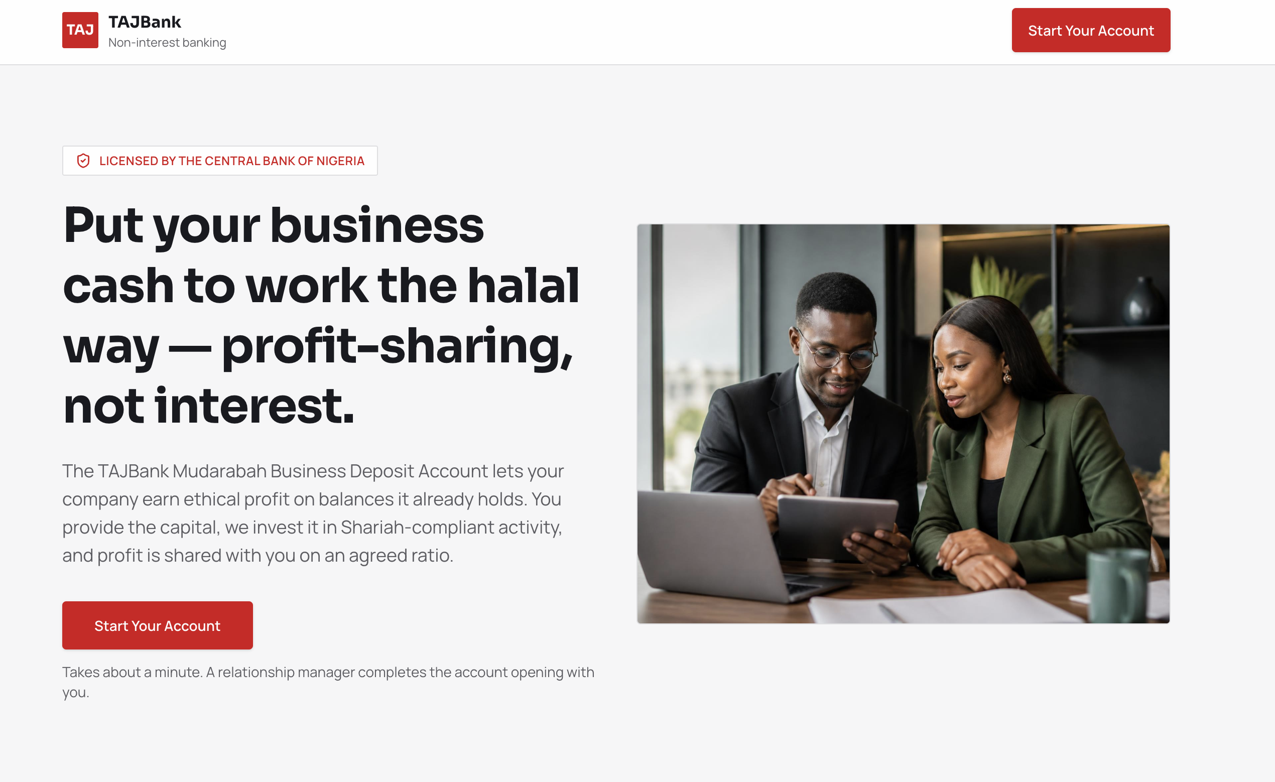Revamped TAJBank Business Account preview